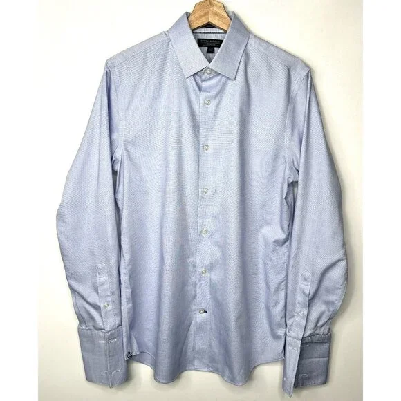 slim fit dress slacks The White Sanders Non Iron Fine Twill Custom Shirt main image 0